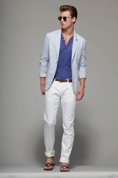 Meskie stylizacje na lato. Moschino